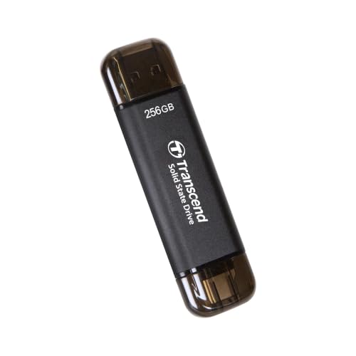 Transcend 256GB ESD310 Dual Portable SSD 1050MB/s USB-A+C, Thumb Drive
