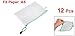 uxcell Plastic Chain Zipper Closure Grid Stationery Pens A5 Paper File Bag 12 Pcs