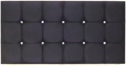 Crystal Headboard in Luxurious Black Faux Suede Fabric with Crystals! (Fast Delivery Headboard!) (3ft Single) by HEADLINER HEADBOARDS