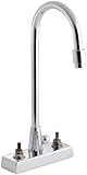 KOHLER K-7422-K-CP Triton Centerset Lavatory Faucet with Gooseneck Spout, Requires Handles, Polished Chrome