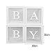 4pcs/Set DIY Transparent Box Latex Balloon Baby Blocks for Boy Girl Baby Shower Wedding Birthday Party Decoration Backdrop