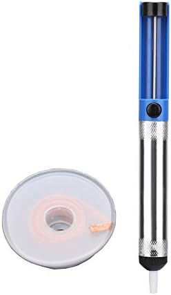 Jajaplus desoldering pump ,solder wick ,Solder Braid and Solder Sucker Desoldering Vacuum Pump ,Solder Removal Tool kit (Blue)