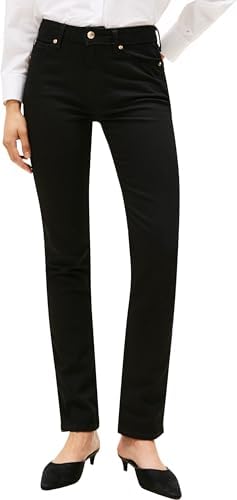 Donna Jeans Slim Vita Media, Nero (Black), 28W/32L