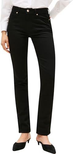 Donna Jeans Slim Vita Media, Nero (Black), 32W/32L
