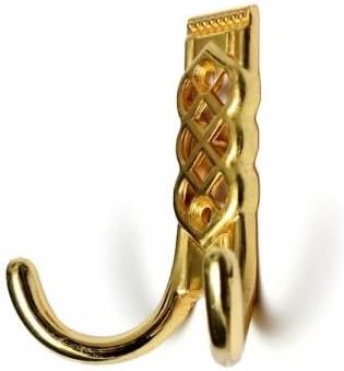 Retro Clothes Double Hooks Coat Hat Robe Holder Wall Hanger Zinc Alloy/Golden