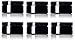 6 Pack - 8 oz Black PET Wide Mouth Single Wall Jar with Black Lids 89-400 neck