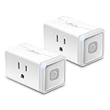 Kasa Smart WiFi Plug Lite by TP-Link (2-Pack) -12 Amp & Reliable Wifi Connection, Compact Design, No Hub Required, Works With Alexa Echo & Google Assistant (HS103P2) (Renewed)
