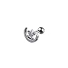 Tragus Earring Stars Stud with Stars Cartilage Earring Stud Barbell 16g Stainless Steel (Style A)