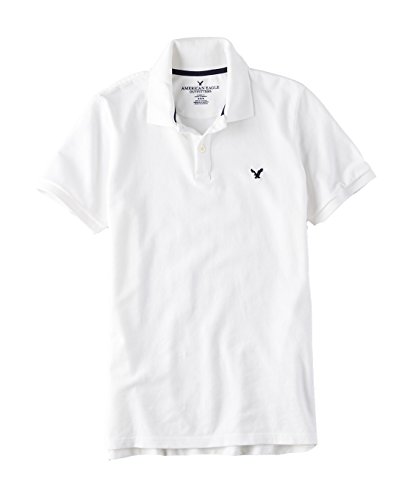 American Eagle Men s Polo Shirt T Shirt (XXL, White)