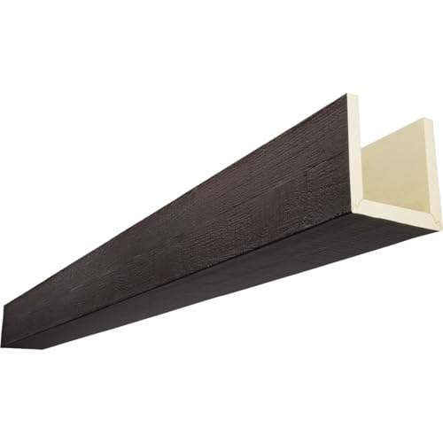 Ekena Millwork BMRC3C0060X080X120ZY 3-Sided (U Rough Cedar Endurathane Faux Woo…