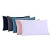 Mohap Zipper Pillowcase 2 Pieces Brushed Microfiber 1800 Hotel Quality Super Soft Pillow Cover No Shrinkage No Fade Pillow Protectors - Pink, Queen
