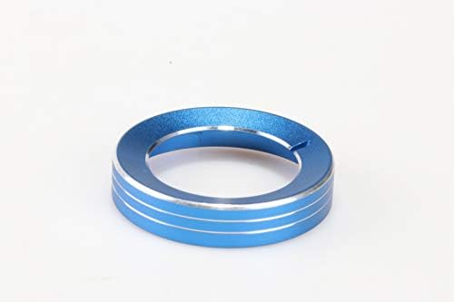 Interior Auto Vehicle Accessory, for Mustang F150 2015-2018, Headlight Lamp Adjust Control Button Knob Frame Ring Cover Trim aluminum alloy Blue, 1 pcs/set