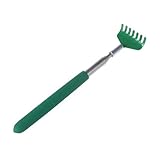 Docooler Telescopic Back Scratcher Massager Metal Compact Extendable 5 Section 16.5-50cm, 20-68cm (20-68cm, Green)
