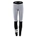 Oksale Womens Striped Sports Gym Yoga Workout Mid Waist Running Fitness Pants Leggings (L, Gray)