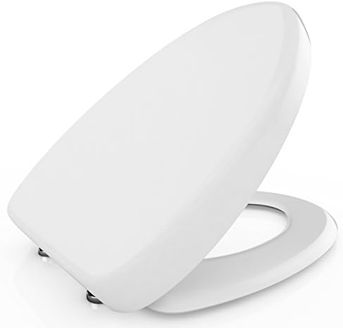 PaPafix Toilet Seat with Cover, Soft Close, Quick Release for Easy Cleaning, Beautiful and Sturdy Addition to any Bathroom, White