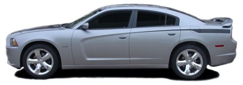 MoProAuto Pro Design Series Recharge QP : 2011-2014 Dodge Charger Recharge QP Rear Quarter Panel Side Body Line Vinyl Graphic Decal Stripes (Fits SE SXT RT HEMI All Models) (Color-3M 02 Gloss Black)