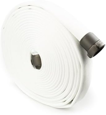 White 2.5" x 25' Single Jacket Hose with Aluminum NH Couplings