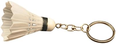 5xToruiwa Key Chain Key Ring Badminton Key Pendant Holder Hanging Ornaments for Car Key Bag Phone Accessories Craft Gift 10.5cm (White )