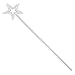 XiangGuanQianYing 5Pcs Star Wands Sparkle Star Wand Elf Baton Angel Wand Girls Fairy Star Magic shining Wand Dress up Girls Princess Star Wands for Birthday Party Silver Stars Sticks(Silver 13Inch)