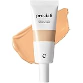 Preciali Crystal Vegan BB Cream –0% irritation, Perfect Cover Beauty Balm with Broad Spectrum SPF 38, Lightweight Glow Finish, 02 Natural Beige, 1.35 fl oz