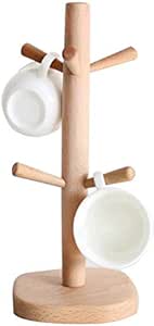 Bigpea Madera Cocina Rack de Almacenamiento Taza Rack Tree ExtraíBle