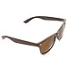WearMe Pro Faux Wood Reflective Color Lens Horn Rimmed Sunglasses (Dark Wood Print, 54)