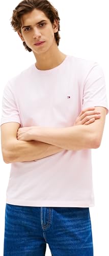 Camiseta de Manga Corta Hombre Seasonal Solid tee con Cuello Redondo, Rosa (Light Pink), M