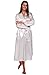 Alexander Del Rossa Womens Satin Robe, Long Dressing Gown, Large Pearl White (A0755CRMLG)