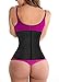 SHAPERX Camellias Women Classic 3 Hooks Latex Waist Trainer Corset for Weight Loss Waist Cincher Body Shaper Slimmer Tummy Control Shapewear Black Plus Size,SZ1988-3-Black-5XL