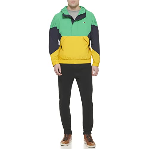 Tommy Hilfiger Men's Retro Lightweight Taslan Hooded Popover Water