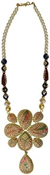 Charvee Off White Grandiose Tanjore Regal Necklace
