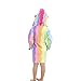 Lantop Kids Soft Bathrobe Comfy Unicorn Flannel Robe Unisex Hooded Gift All Seasons Sleepwear, Rainbow Bathrobe, 6-7 Years