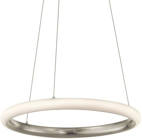 Elan Lighting Dosh Round LED Pendant in Brushed Nickel