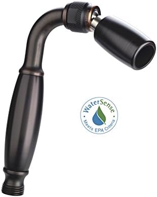 High Sierra's Solid Metal Handheld Showerhead - WaterSense Certified Low Flow 1.5 GPM: Oil Rubbed Bronze Finish