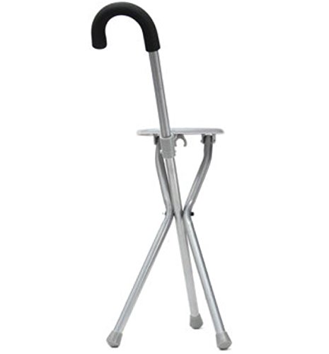 Outdoor Travel Folding Stool Chair Portable Tripod Cane Walking Stick Seat Camping Hiking [US Warehouse] by ShopIdea - Thumbnail 3