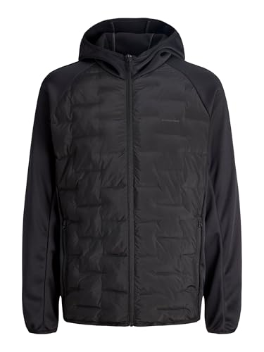 Jjeperfect Hybrid - Chaqueta para hombre, color negro, talla M, Negro, M