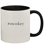 #monkey - 11oz Ceramic Colored Handle and Inside