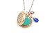 1 Rose Gold Essential Oil Diffuser Necklace - Aromatherapy Jewelry - Hypoallergenic 316L Surgical Grade Stainless Steel, 20.8” Chain + 9 Washable Insert Pads + Charms