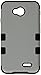 Asmyna Rubberized TUFF Hybrid Phone Cover for LG VS450PP Optimus Exceed 2/MS323 Optimus L70 - Retail Packaging - Black/Gray