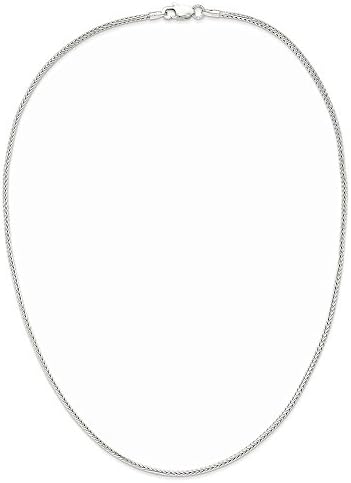 Sterling Silver 2mm Diamond-cut Round Franco Chain Length 20"