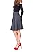 Simple Stretch A-line Flared Knee Length Skirt (M, Knee Charcoal)