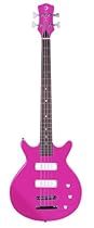 Luna Pandora Double Cutaway Bass, Magenta
