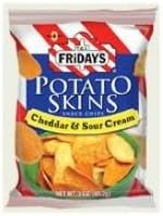 TGI Fridays Cheddar and Sour Cream Potato Skins - 1 oz. bag, 72 per case