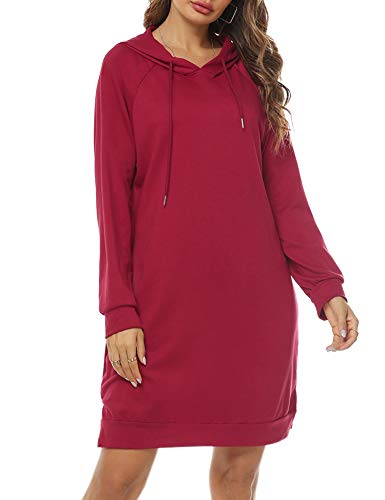 Sykooria-Felpa-Lunghe-con-Cappuccio-da-Donna-Hoodie-Sportiva-Invernale-con-Tasca-Pullover-Casual-Manica-Lunga-S-XXL