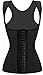 HEROSKY Womens Sport Latex Waist Trainer Corset Vest Cincher Body Shaper (XL(US Size 8-10), Vest Black)