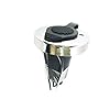 Pactrade-Marine-Black-Rubber-Cap-2-Prong-Stern-Light-Pole-Base-Silver-Top-Socket-Plug-In Pactrade-Marine-Black-Rubber-Cap-2-Prong-Stern-Light-Pole-Base-Silver-Top-Socket-Plug-In