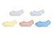 Lubella 5 Pairs Baby Girls Boys No Show Socks Non-Skid with grippers goodie bag idea (White Beige Yellow Blue)