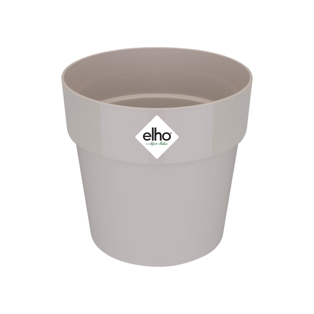 elho B.for Original Round 18 - Flower Pot for Indoor - 100% Recycled Plastic - Ø 18.0 x H 16.5 cm - Grey/Warm Grey — image 1