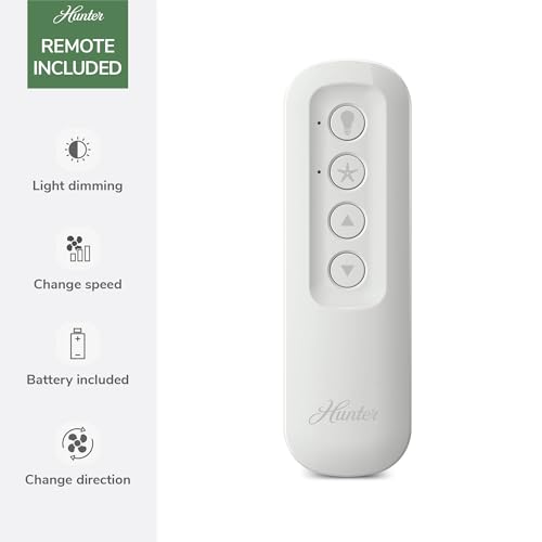 Hunter - Brookside Indoor Fandelier With Light, Remote, 30-inch, Casual-style, 3-speed WhisperWind Motor, 52974, Ceiling Fans for living rooms, bedrooms, home offices, kitchens (Luxe Gold) | Compact indoor fandelier with enclosed blades, LED light, remote, and statement style for bedrooms, offices, or small spaces.
