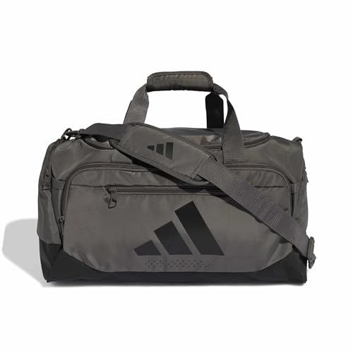 adidas Unisex Training Defender Duffle Bag Small Duffel Bag, Charcoal/Black, One Size